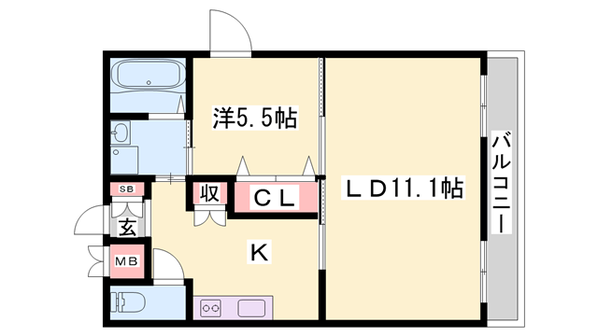 ベルフラワー嵐山の物件間取画像
